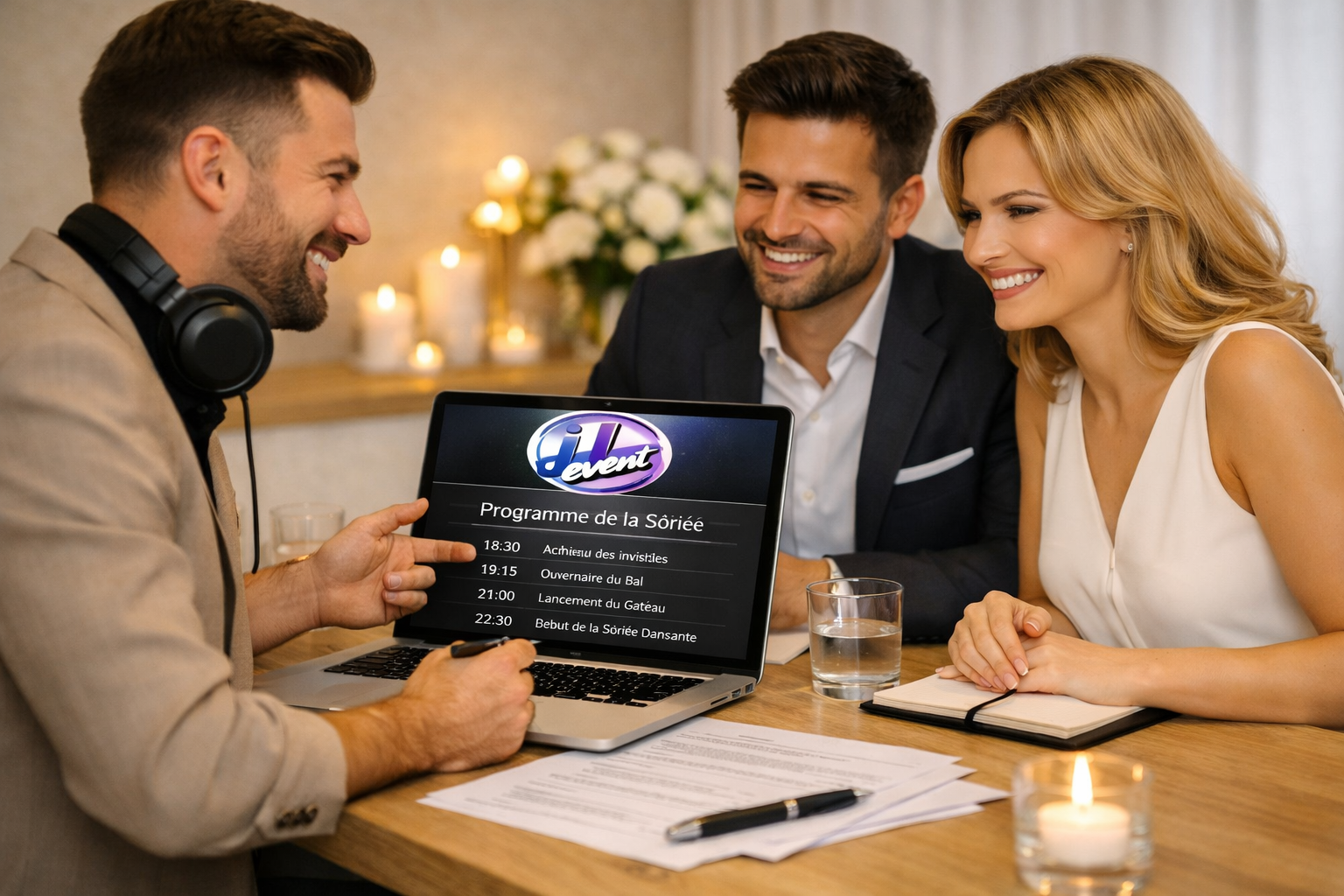 Soirées professionnelles, séminaires, inaugurations et événements corporate.
Une prestation parfaitement maîtrisée un DJ fiable, autonome et adapté aux exigences corporate